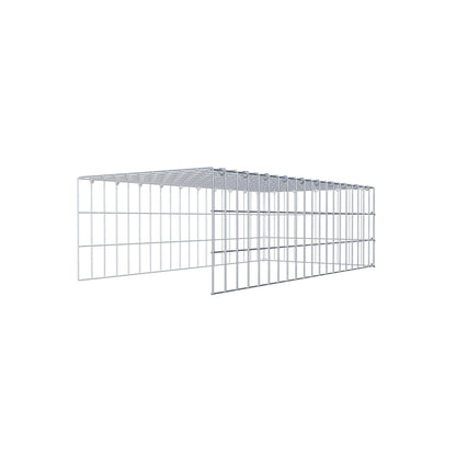Anbaugabione Typ 4 100 cm x 30 cm x 50 cm (L x H x T), Maschenweite 5 cm x 10 cm, C-Ring