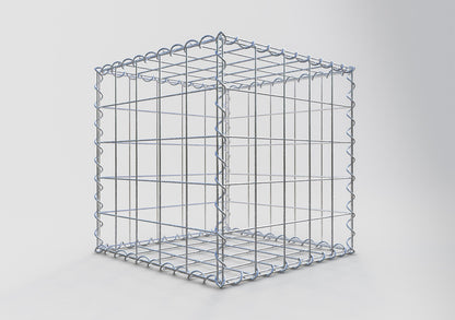 Gabione 50 cm x 50 cm x 50 cm (L x H x T), Maschenweite 10 cm x 10 cm, Spirale