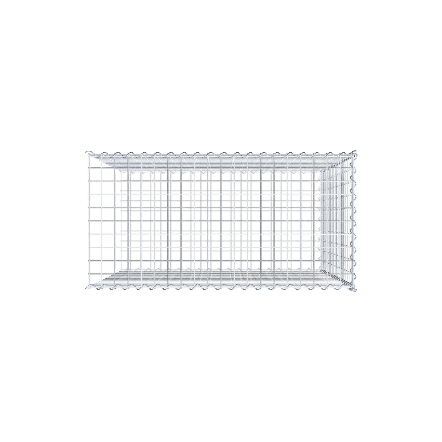 Gavión complementario tipo 2 100 cm x 100 cm x 50 cm (L x A x P), malla 5 cm x 5 cm, espiral