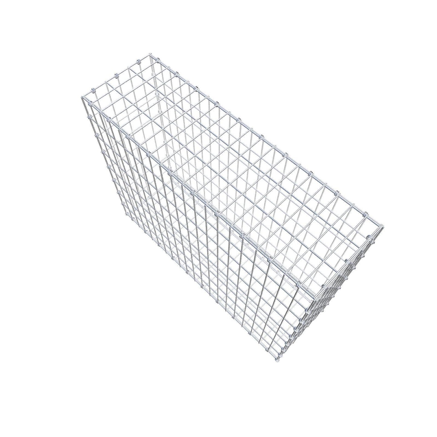 Gabion 100 cm x 80 cm x 30 cm (L x H x D), maskestørrelse 5 x 10 cm, spiralring