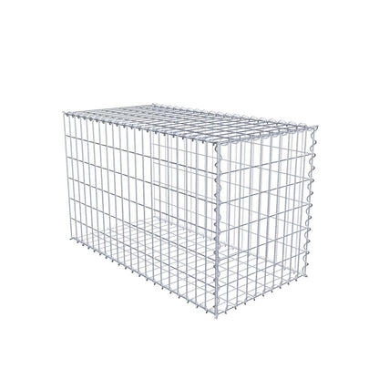 Gabion rapporté type 2 100 cm x 60 cm x 50 cm (L x H x P), mailles 5 cm x 10 cm, spirale