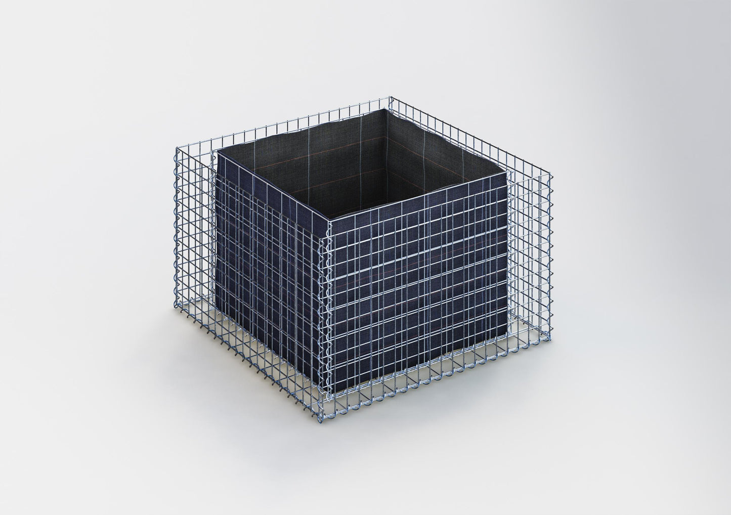 Højbed firkantet 100 cm x 60 cm x 100 cm (L x H x D), maskestørrelse 5 x 5 cm, vægtykkelse 10 cm