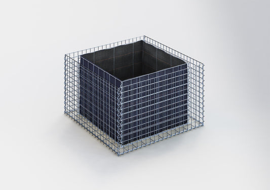 Højbed firkantet 100 cm x 60 cm x 100 cm (L x H x D), maskestørrelse 5 x 5 cm, vægtykkelse 10 cm