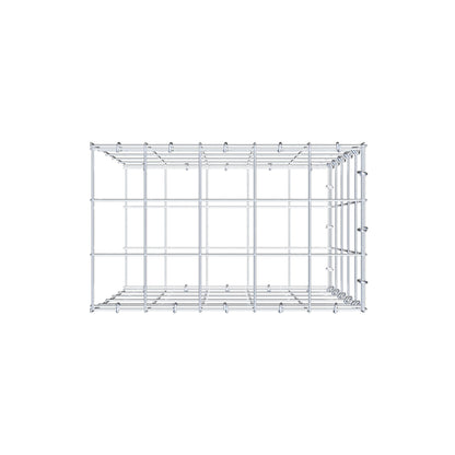 Monteret gabion type 2 50 cm x 50 cm x 30 cm (L x H x D), maskestørrelse 10 cm x 10 cm, C-ring