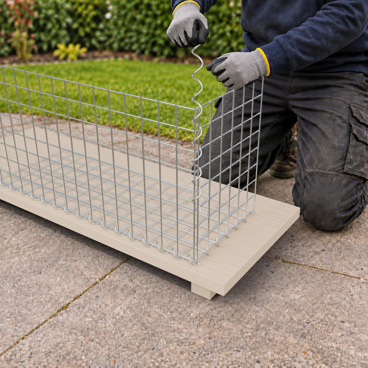 Gabion 80 cm x 40 cm x 30 cm (L x H x D), mesh size 5 cm x 5 cm, spiral