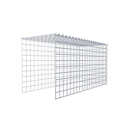Opvokset gabion type 4 100 cm x 50 cm x 40 cm (L x H x D), maskestørrelse 5 cm x 5 cm, spiral
