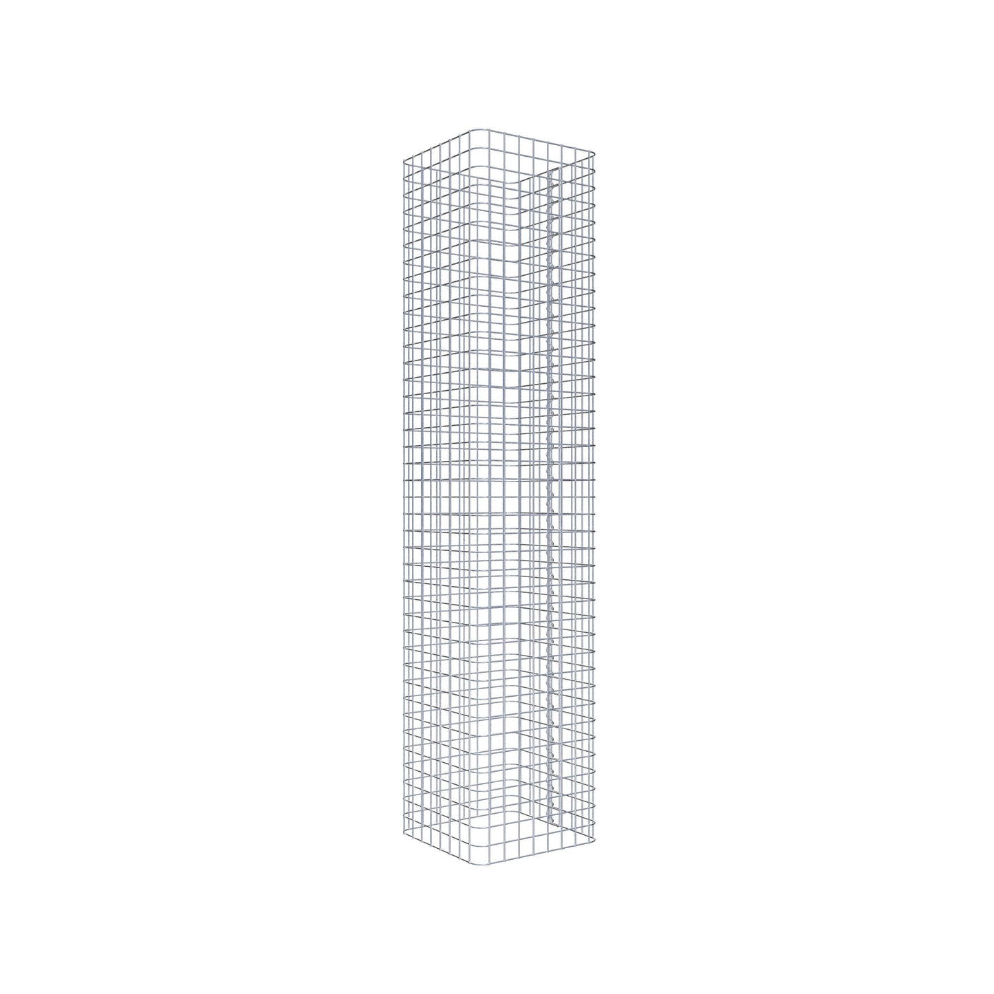 Coluna de gabião quadrada 42 cm x 42 cm, 200 cm de altura, PM 5 cm x 5 cm