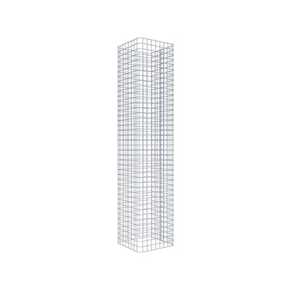 Coluna de gabião quadrada 42 cm x 42 cm, 200 cm de altura, PM 5 cm x 5 cm