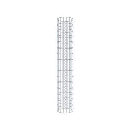 Coluna de gabião redonda 27 cm de diâmetro, 160 cm de altura, malhagem 5 cm x 10 cm