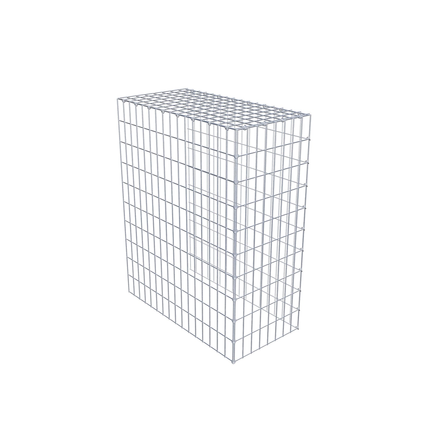 Monteret gabion type 4 100 cm x 80 cm x 40 cm (L x H x D), maskestørrelse 5 cm x 10 cm, C-ring