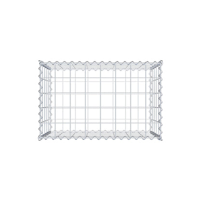 Gabion 80 cm x 50 cm x 50 cm (L x H x D), maskstorlek 10 cm x 10 cm, spiral