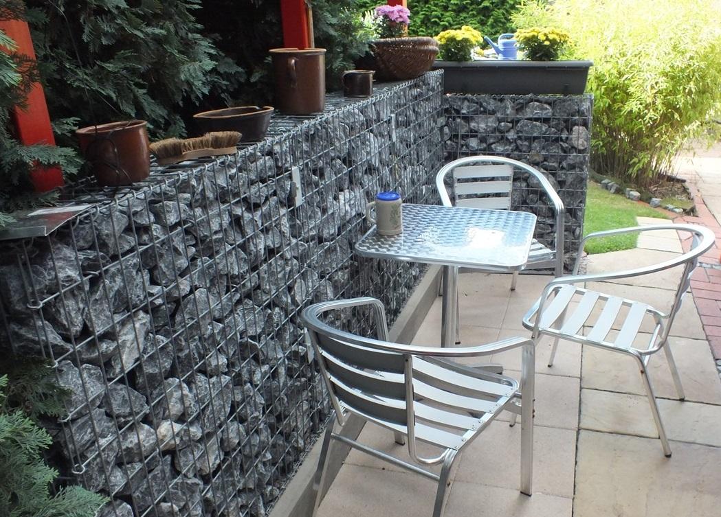 Gabion 100 cm x 100 cm x 20 cm (L x H x P), mailles 5 cm x 10 cm, anneau en C