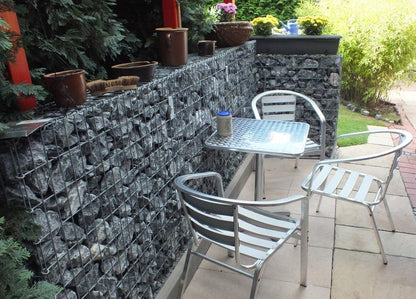Gabion 100 cm x 100 cm x 20 cm (L x H x P), mailles 5 cm x 10 cm, anneau en C