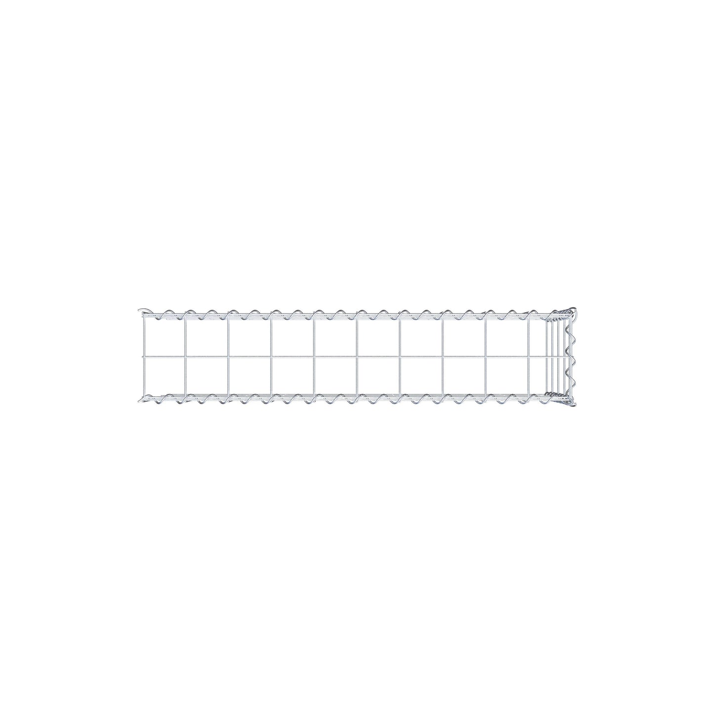 Extra gabion typ 4 100 cm x 40 cm x 20 cm (L x H x D), maskstorlek 10 cm x 10 cm, spiral