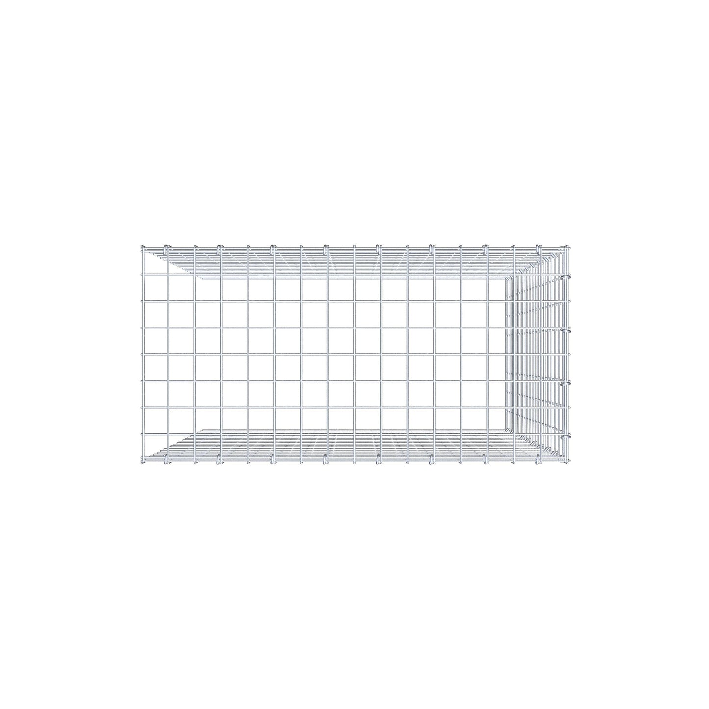 Gavión adicional tipo 4 100 cm x 80 cm x 40 cm (L x A x P), malla 5 cm x 5 cm, anillo en C