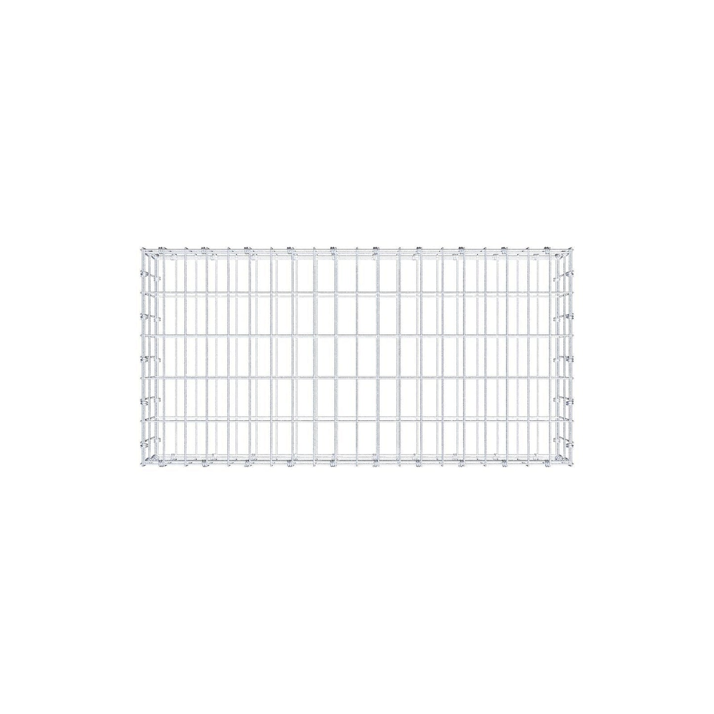 Gabion 100 cm x 20 cm x 50 cm (L x H x D), maskestørrelse 5 x 10 cm, spiralring