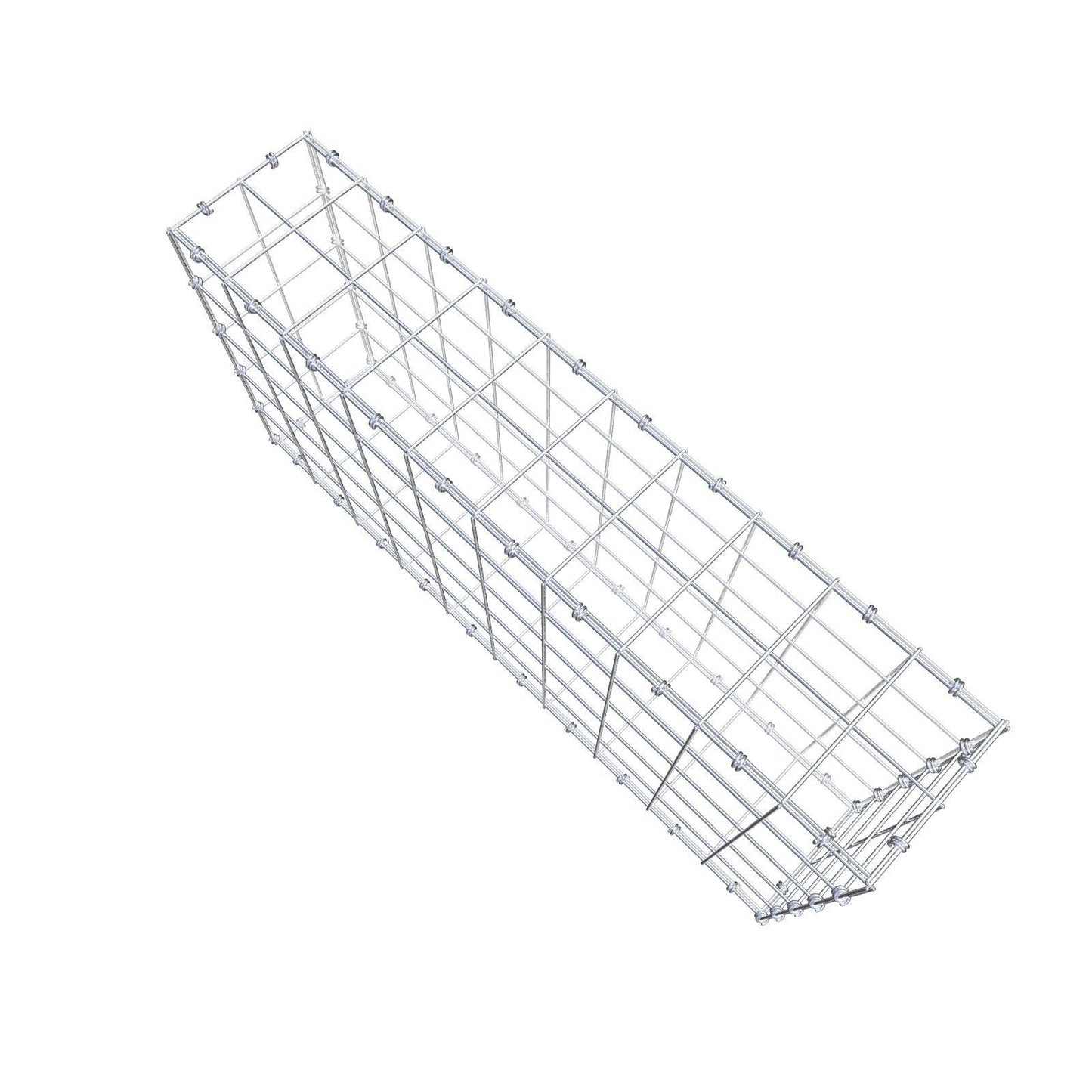 Gabione 100 cm x 50 cm x 20 cm (L x H x T), Maschenweite 10 x 10 cm, Spiralring