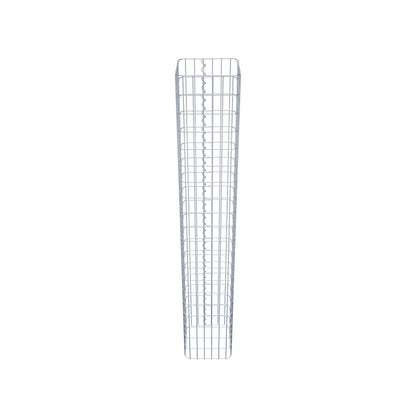 Coluna de gabião quadrada galvanizada a quente, 32 cm x 32 cm, 200 cm de altura, malha 5 x 10 cm