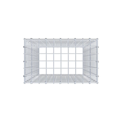 Anbaugabione Typ 3 100 cm x 50 cm x 30 cm (L x H x T), Maschenweite 5 cm x 5 cm, C-Ring