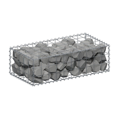 Gabion 100 cm x 30 cm x 50 cm (L x H x D), maskestørrelse 10 cm x 10 cm, spiral