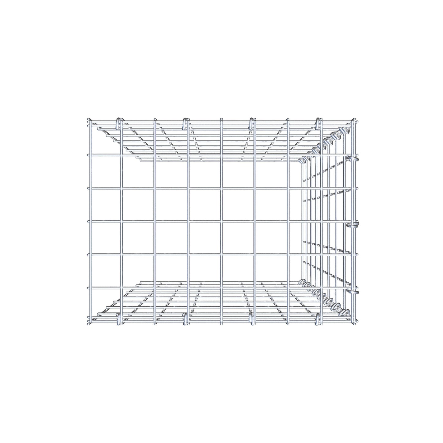 Gabião Tipo 4 80 cm x 40 cm x 30 cm (C x A x P), malhagem 5 cm x 10 cm, anel C
