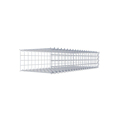 Opvokset gabion type 2 100 cm x 20 cm x 40 cm (L x H x D), maskestørrelse 5 cm x 5 cm, spiral