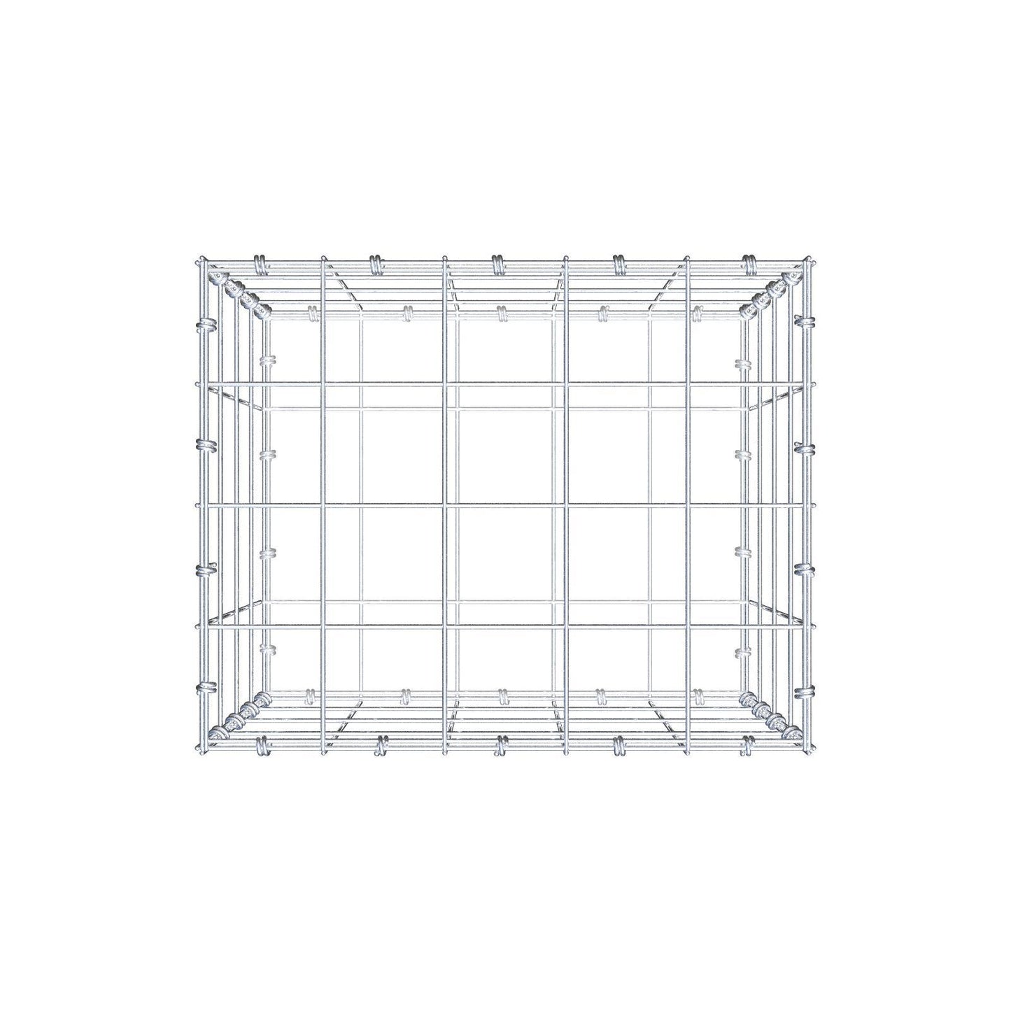 Gabione 50 cm x 40 cm x 40 cm (L x H x T), Maschenweite 10 x 10 cm, Spiralring