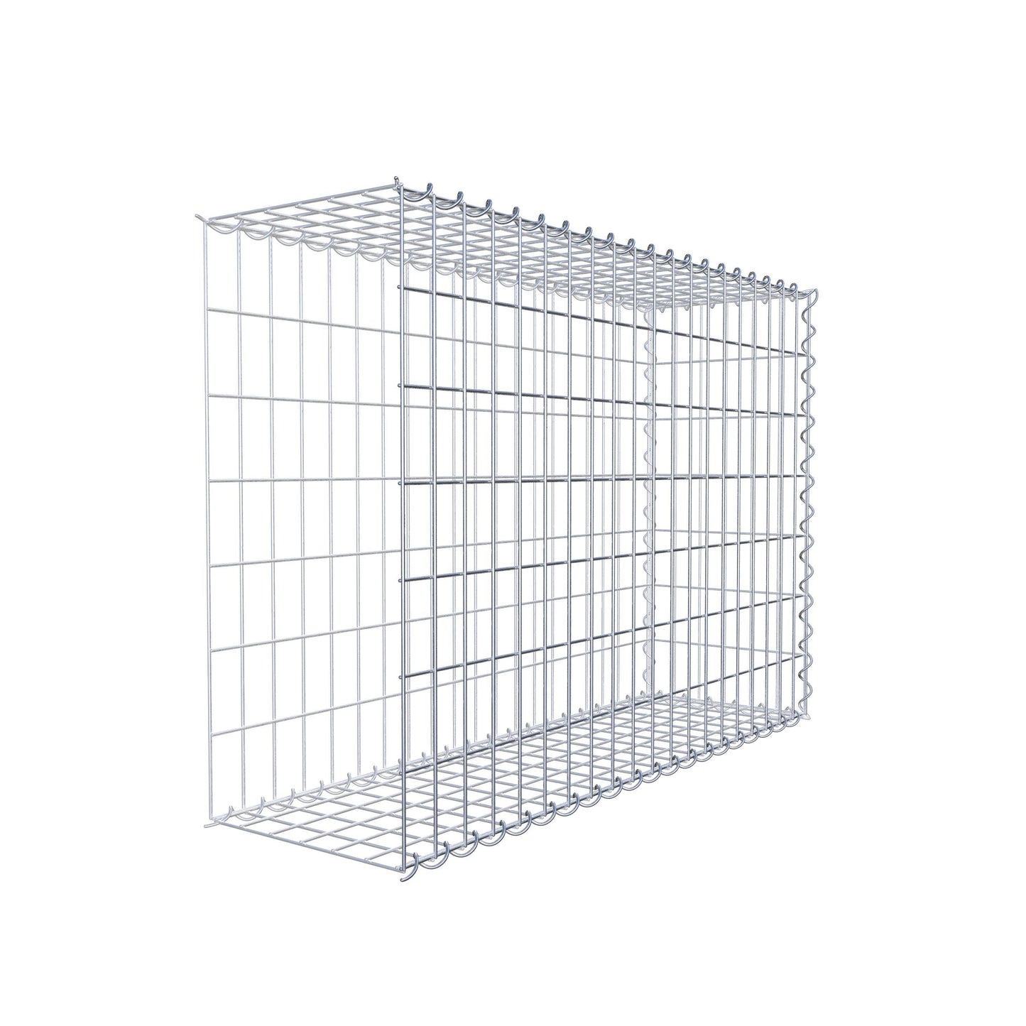 Opvokset gabion type 2 100 cm x 70 cm x 30 cm (L x H x D), maskestørrelse 5 cm x 10 cm, spiral