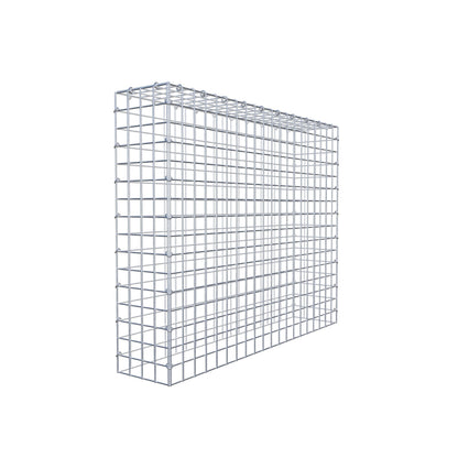 Typ 3 påbyggnadsgabion 100 cm x 80 cm x 20 cm (L x H x D), maskstorlek 5 cm x 5 cm, C-ring