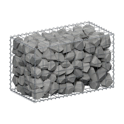 Gabione 100 cm x 60 cm x 50 cm (L x H x T), Maschenweite 10 cm x 10 cm, Spirale