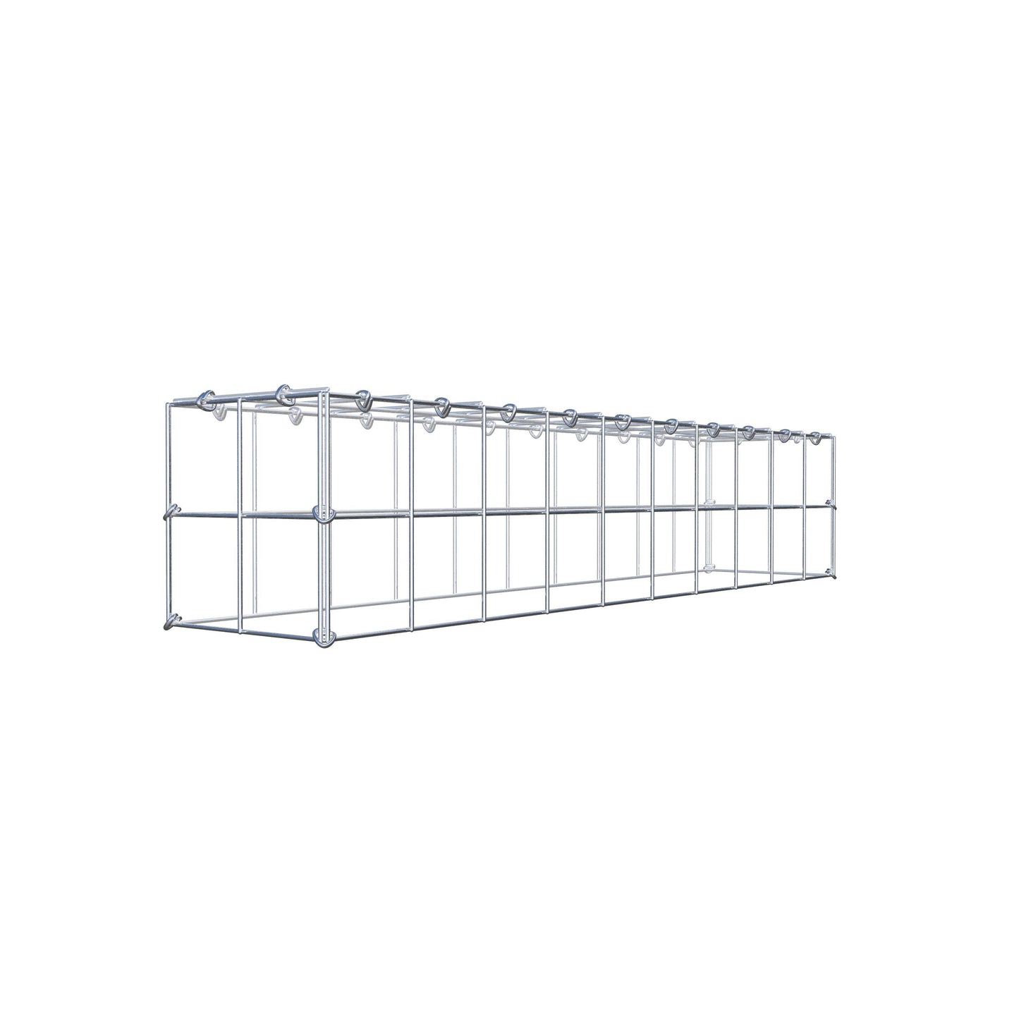Gabião Tipo 3 100 cm x 20 cm x 20 cm (C x A x P), malhagem 10 cm x 10 cm, anel C