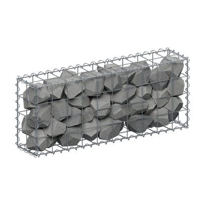 Gabion 100 cm x 40 cm x 20 cm (L x H x D), maskestørrelse 10 cm x 10 cm, spiral