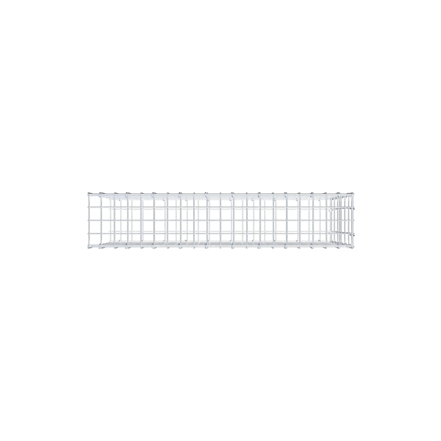 Opzetpaal type 2 100 cm x 60 cm x 20 cm, maaswijdte 5 cm x 10 cm, C-ring