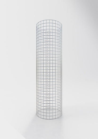 Gabion column around 47 cm diameter, 160 cm height, mesh size 5 cm x 5 cm