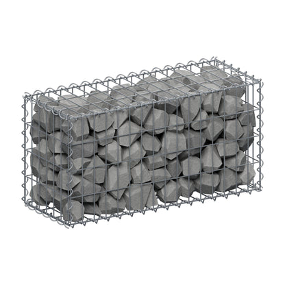 Gabion 80 cm x 40 cm x 30 cm (L x H x D), mesh size 5 cm x 10 cm, spiral