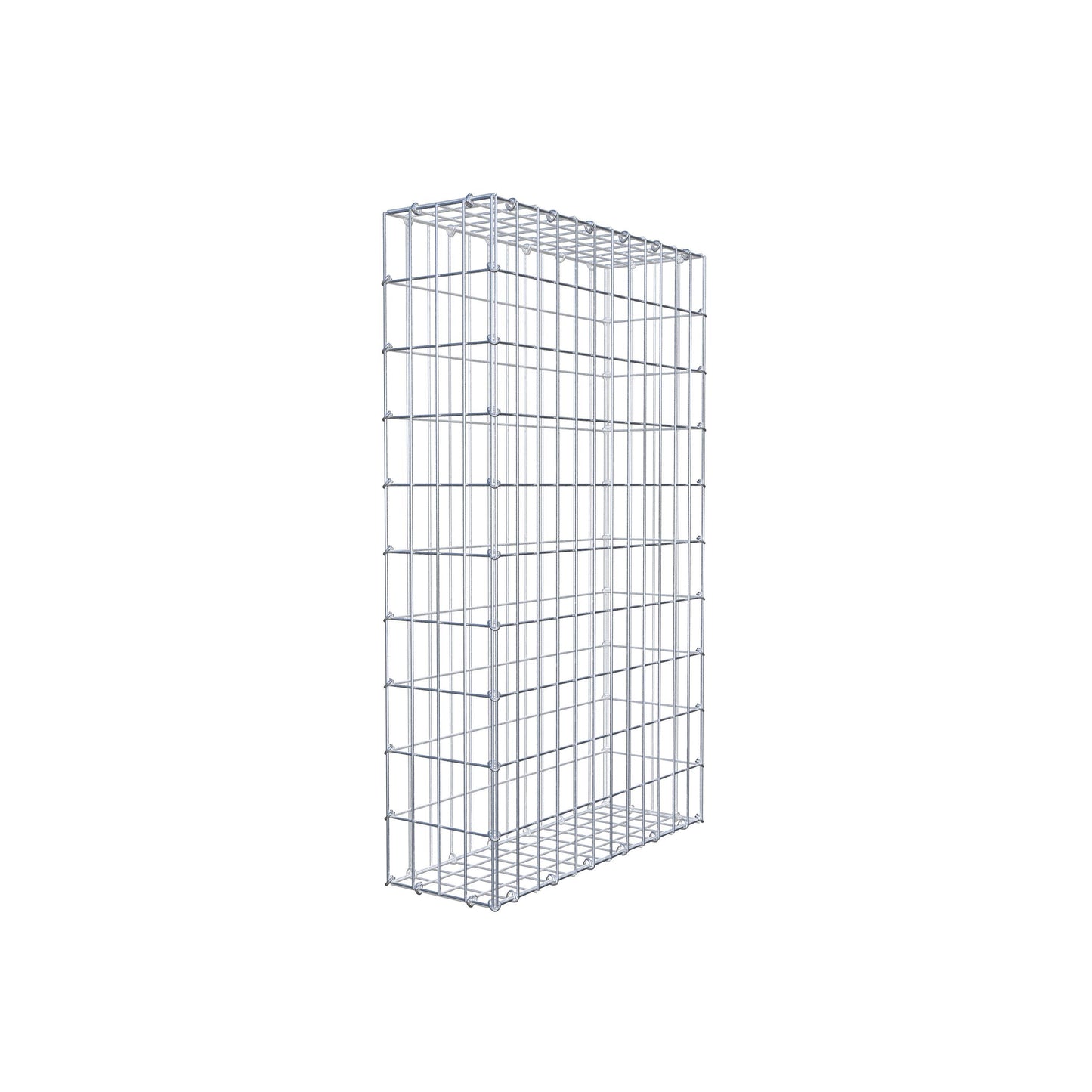 Gabion 100 cm x 60 cm x 20 cm (L x H x P), mailles 5 cm x 10 cm, anneau en C