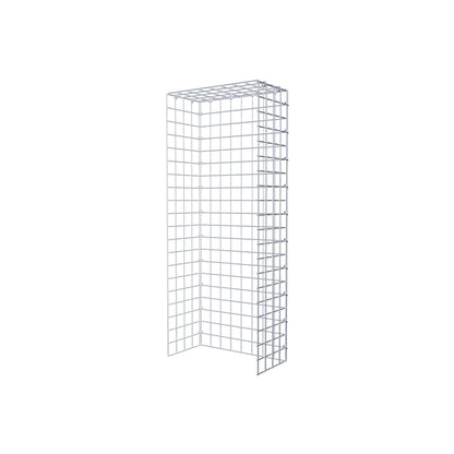 Typ 4 påbyggnadsgabion 100 cm x 20 cm x 40 cm (L x H x D), maskstorlek 5 cm x 5 cm, C-ring
