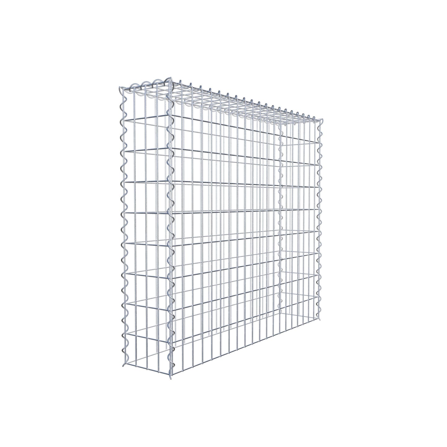Gavión adulto tipo 3 100 cm x 90 cm x 20 cm (largo x alto x profundidad), tamaño de malla 5 cm x 10 cm, espiral