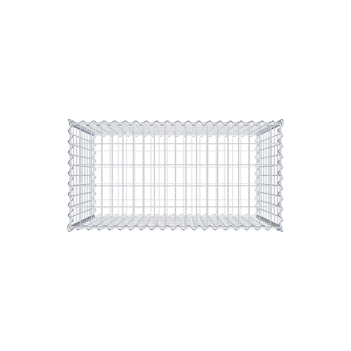 Gabione 100 cm x 90 cm x 50 cm (L x H x T), Maschenweite 5 cm x 10 cm, Spirale