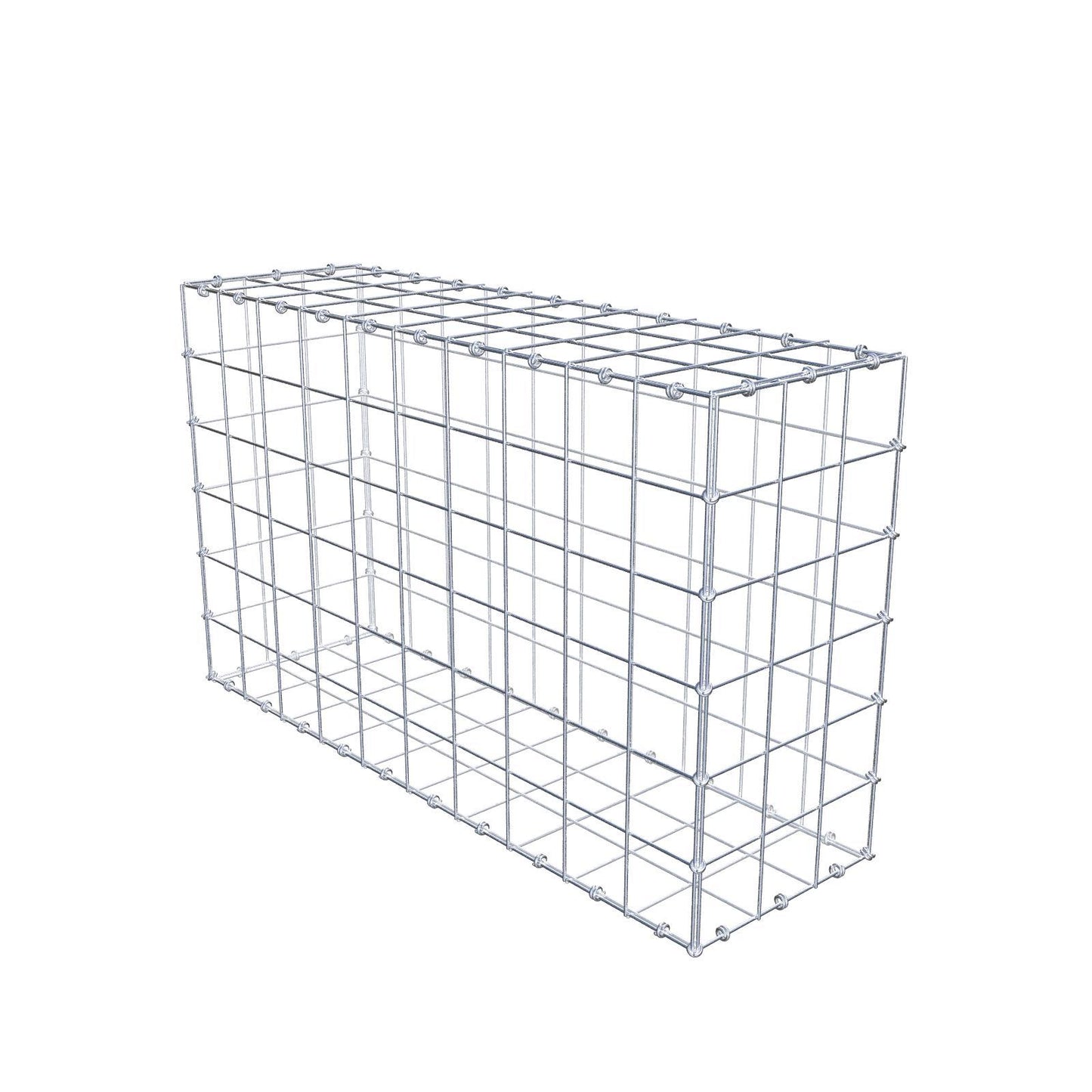 Gabione 100 cm x 60 cm x 30 cm (L x H x T), Maschenweite 10 x 10 cm, Spiralring