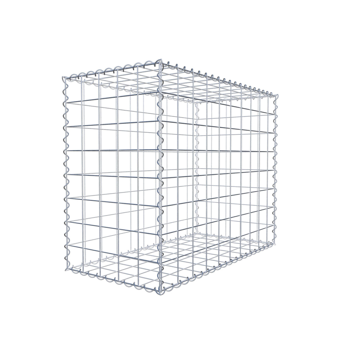 Gabione 100 cm x 80 cm x 50 cm (L x H x T), Maschenweite 10 cm x 10 cm, Spirale
