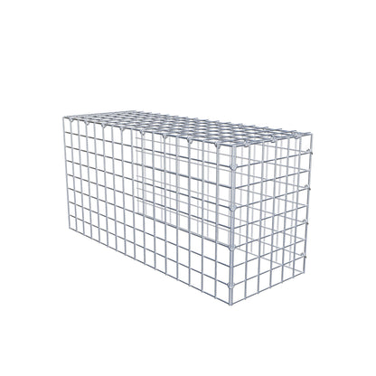 Monteret gabion type 4 80 cm x 40 cm x 30 cm (L x H x D), maskestørrelse 5 cm x 5 cm, C-ring