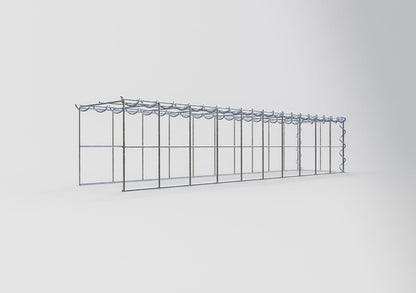 Aangegroeide schanskorf type 4 100 cm x 20 cm x 20 cm (L x H x D), maaswijdte 10 cm x 10 cm, spiraal