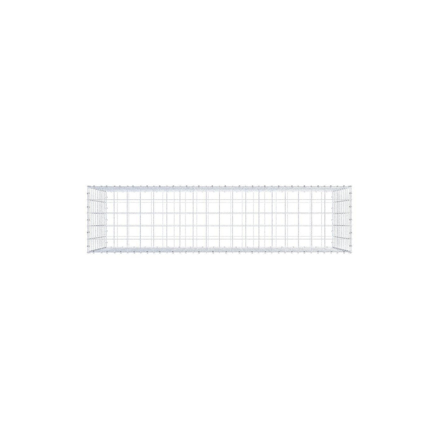Gabion 200 cm x 100 cm x 50 cm (L x H x P), mailles 10 x 10 cm, anneau en spirale