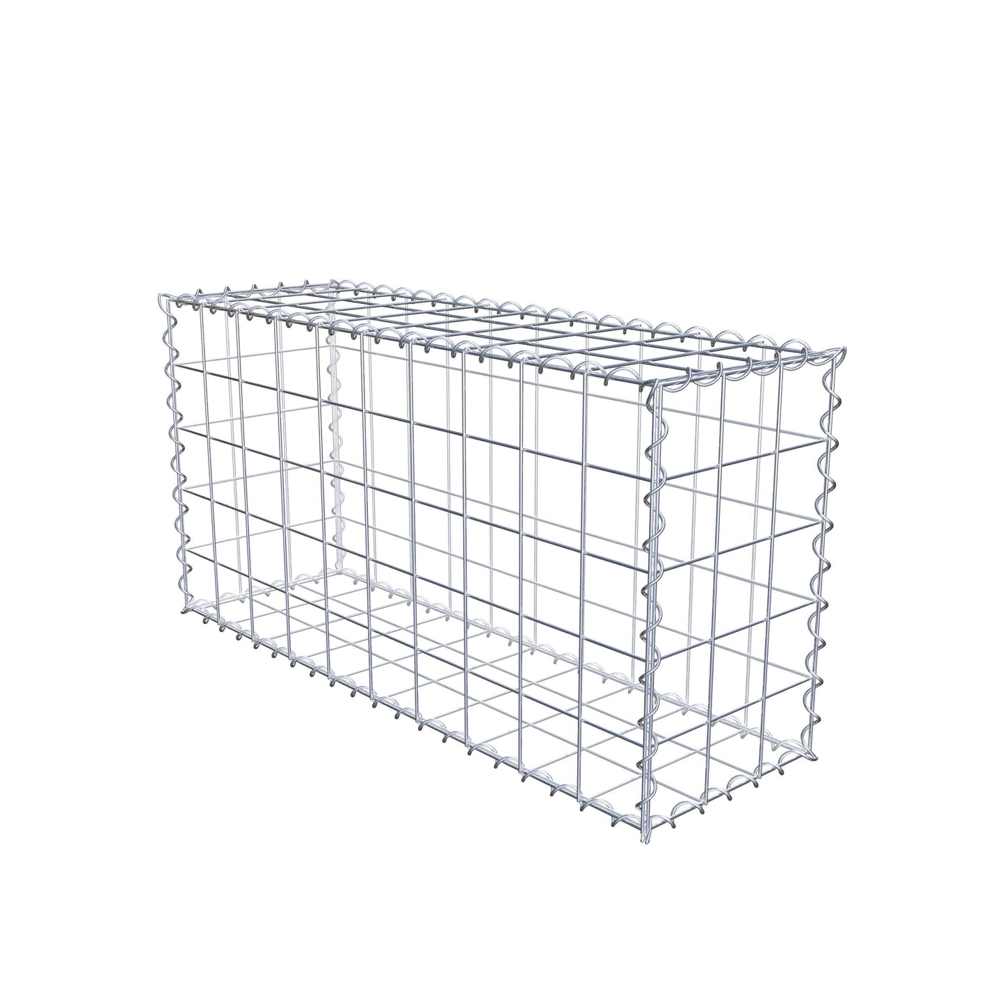 Set van 2 schanskorven 100 cm x 50 cm x 30 cm (L x H x D), maaswijdte 10 x 10 cm, spiraalvormig