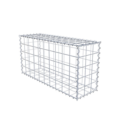 Set van 2 schanskorven 100 cm x 50 cm x 30 cm (L x H x D), maaswijdte 10 x 10 cm, spiraalvormig