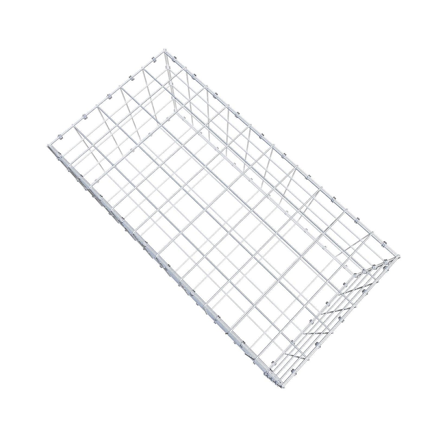 Gabion 100 cm x 40 cm x 50 cm (L x H x D), maskestørrelse 10 x 10 cm, spiralring