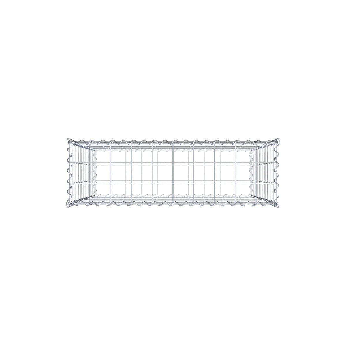 Gabione 100 cm x 100 cm x 30 cm (L x H x T), Maschenweite 10 cm x 10 cm, Spirale