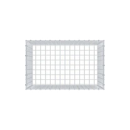 Monteret gabion type 3 80 cm x 50 cm x 50 cm (L x H x D), maskestørrelse 5 cm x 5 cm, C-ring