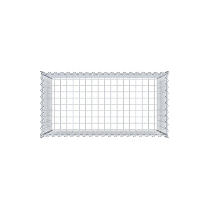 Opvokset gabion type 3 100 cm x 60 cm x 50 cm (L x H x D), maskestørrelse 5 cm x 5 cm, spiral